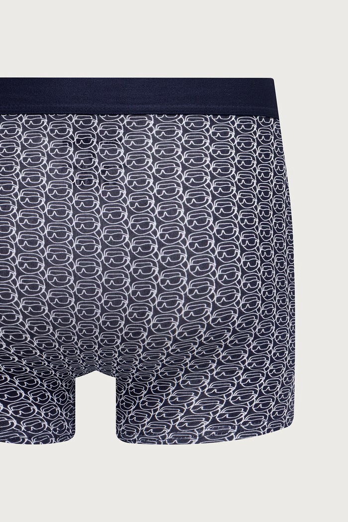 Bokserki dopasowane męskie bawełniane z elastanem 3-pack Karl Lagerfeld granatowy B4M47007