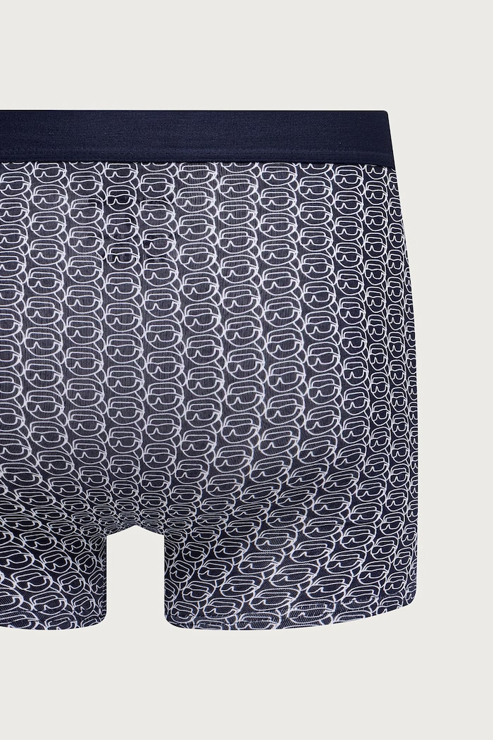 Bokserki dopasowane męskie bawełniane z elastanem 3-pack Karl Lagerfeld granatowy B4M47007