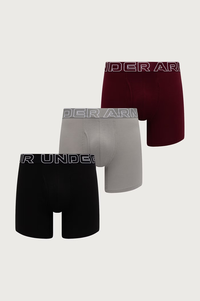 Under Armour Bokserki dopasowane męskie 93 Perf Cotton 6in 3-pack czarny 25UUSHJ093.059