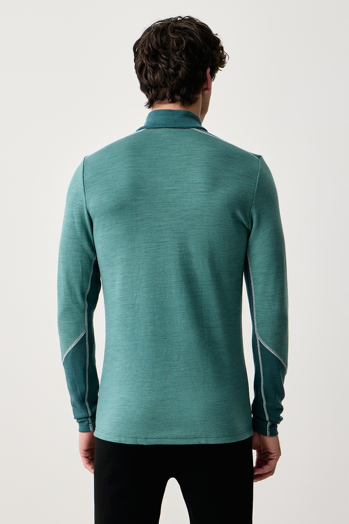Helly Hansen Longsleeve termoaktywny męski z wełną merino LIFA MERINO 49363 turkusowy AW26