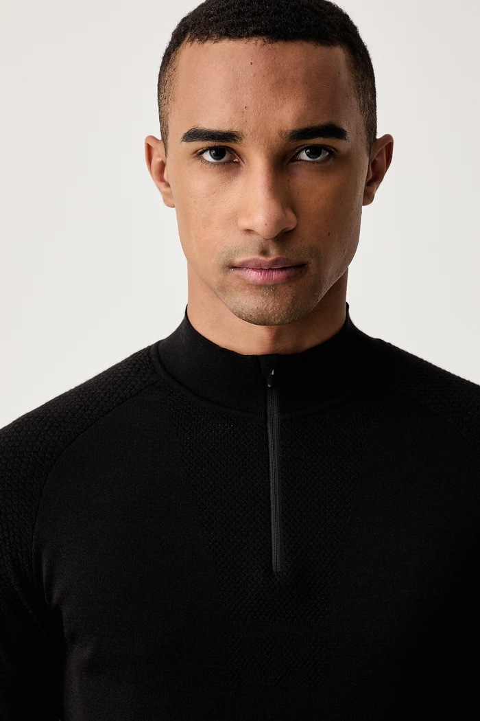 Helly Hansen longsleeve funkcyjny męski z wełną merino LIFA MERINO czarny 48349