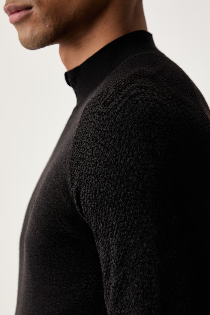 Helly Hansen longsleeve funkcyjny męski z wełną merino LIFA MERINO 48349 czarny