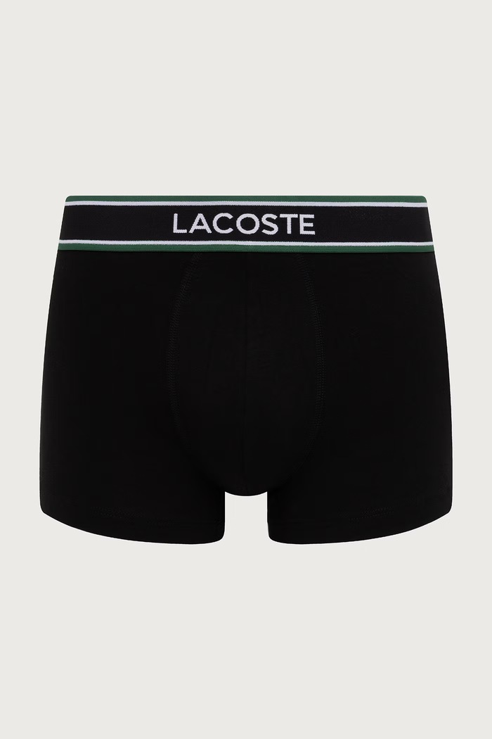 Lacoste bokserki dopasowane męskie z bawełną 3-pack 5H0926 czarny AW26