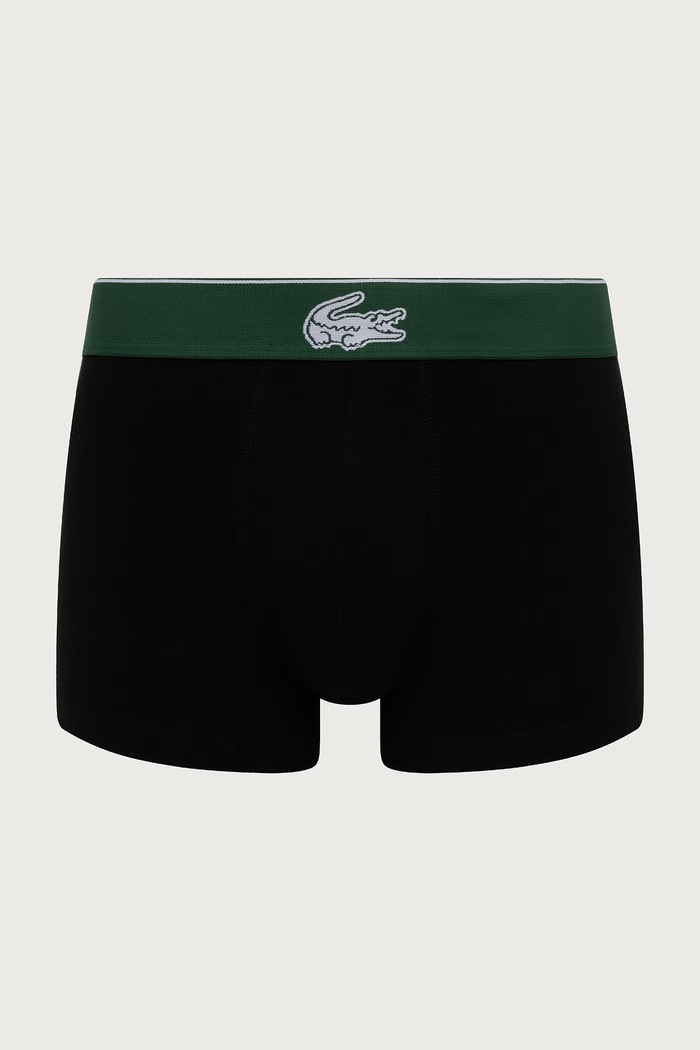 Lacoste bokserki dopasowane męskie bawełniane z elastanem 3-pack 5H0925 czarny AW26