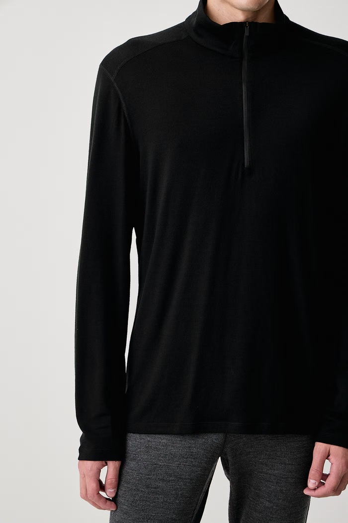 Longsleeve termoaktywny męski 260 Oasis Icebreaker IBB043720011 czarny