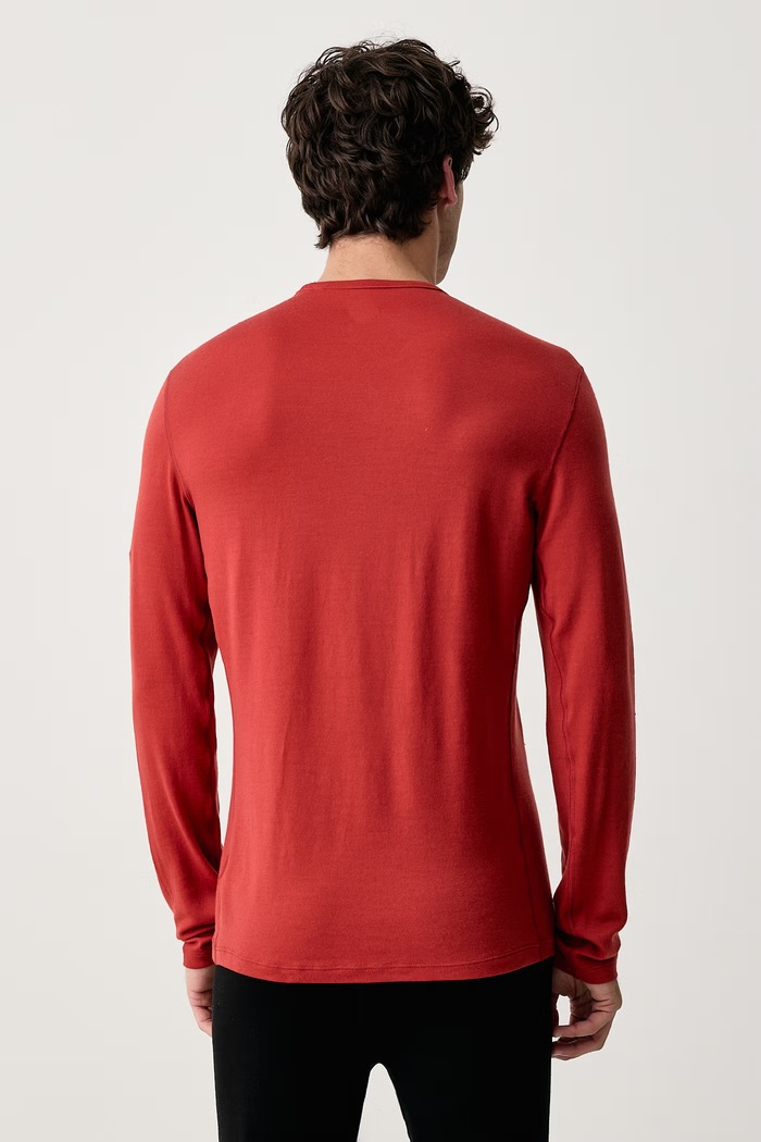 Icebreaker Longsleeve termoaktywny męski z wełny merino 260 Oasis IB1043710GS1 pomarańczowy AW26