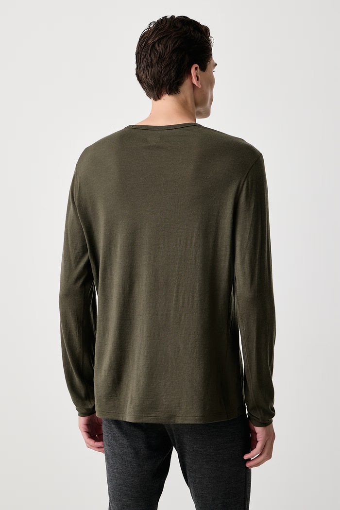 Odzież Icebreaker Longsleeve termoaktywny męski z wełny merino 200 Oasis IB1043650L11 zielony