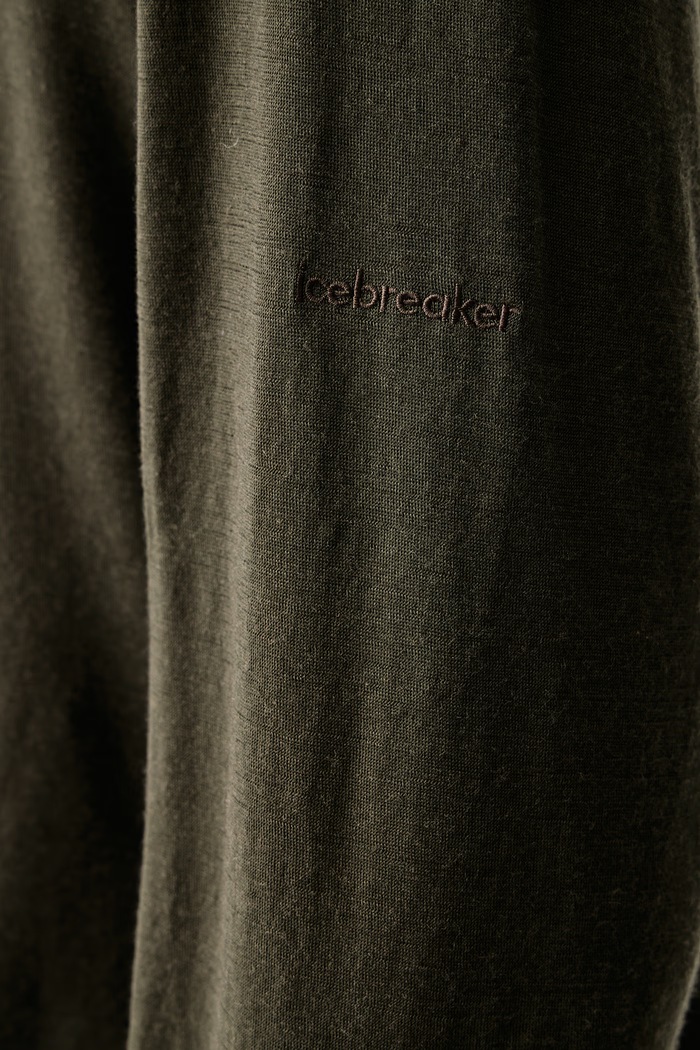Longsleeve termoaktywny męski z wełny merino 200 Oasis Icebreaker zielony IB1043650L11