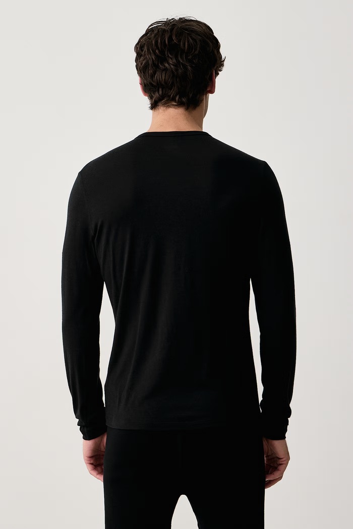 Icebreaker Longsleeve termoaktywny męski z wełny merino Merino 200 Oasis IB0A57IV0011 czarny AW26