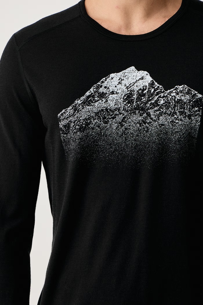 Odzież Icebreaker Longsleeve termoaktywny męski z wełny merino Merino 200 Oasis IB0A57IV0011 czarny