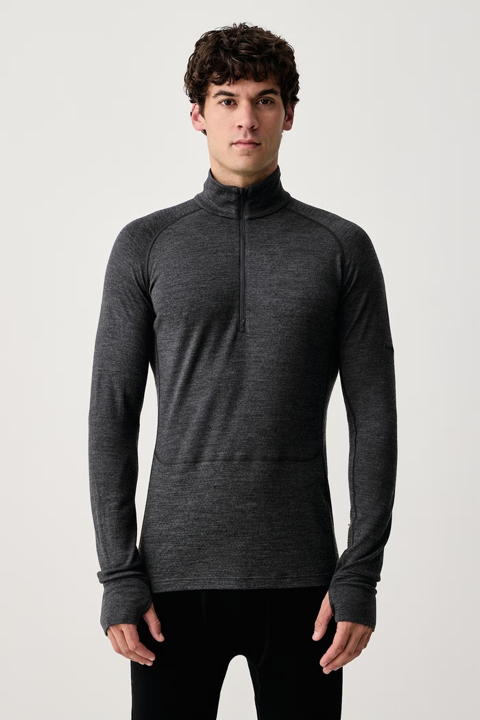 Icebreaker Longsleeve termoaktywny męski z wełny merino Merino ZoneKnit 260 szary IB0A57CJ0111