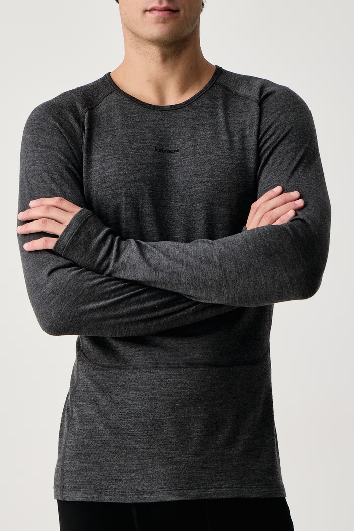 Odzież Icebreaker Longsleeve termoaktywny męski wełniany Merino ZoneKnit 260 IB0A57CI0111 szary