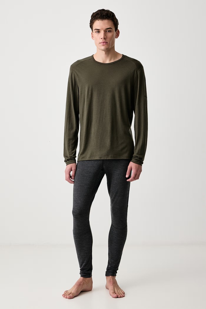 Icebreaker Legginsy funkcyjne męskie wełniane ZoneKnit 260 IB0A56HG0111 szary AW26