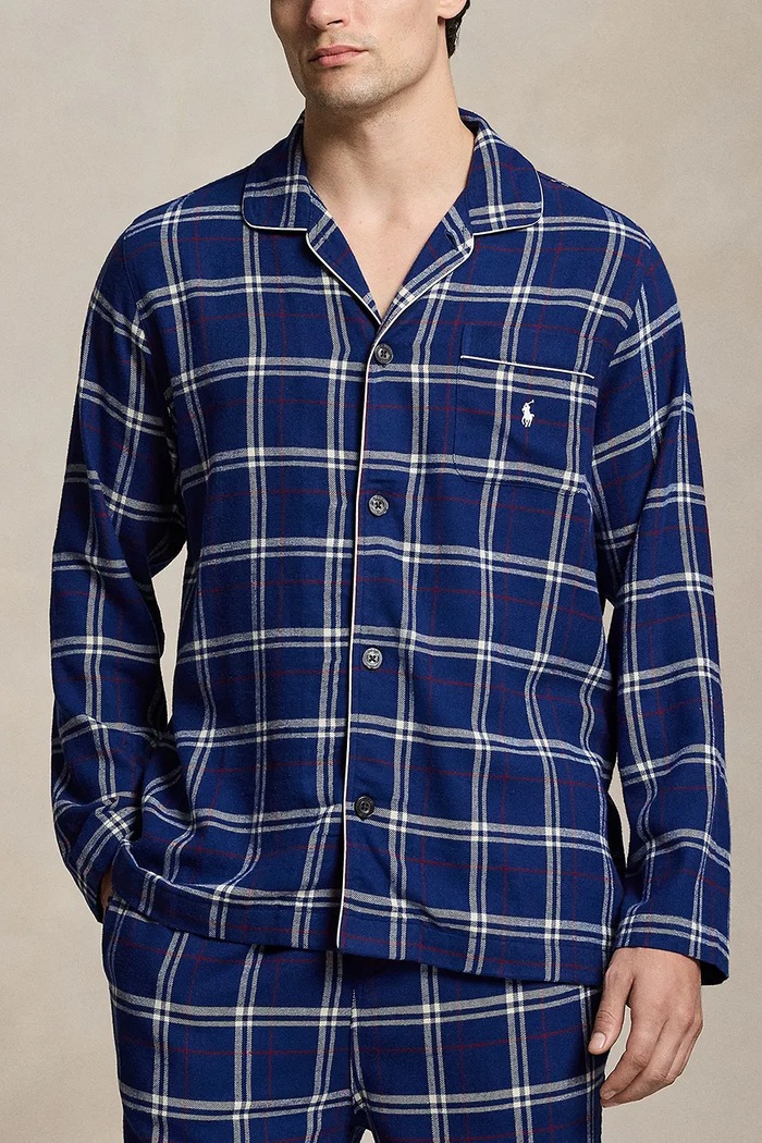 Odzież Polo Ralph Lauren Piżama dwuczęściowa męska bawełniana 714754038 granatowy