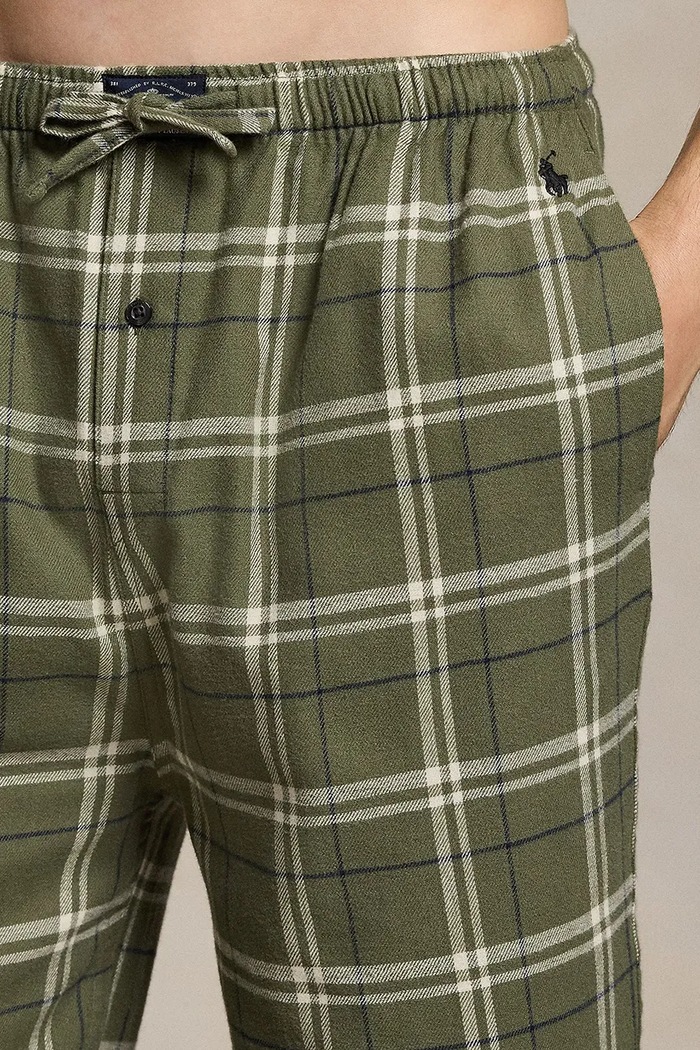 Piżama dwuczęściowa męska bawełniana Polo Ralph Lauren 714754038 zielony
