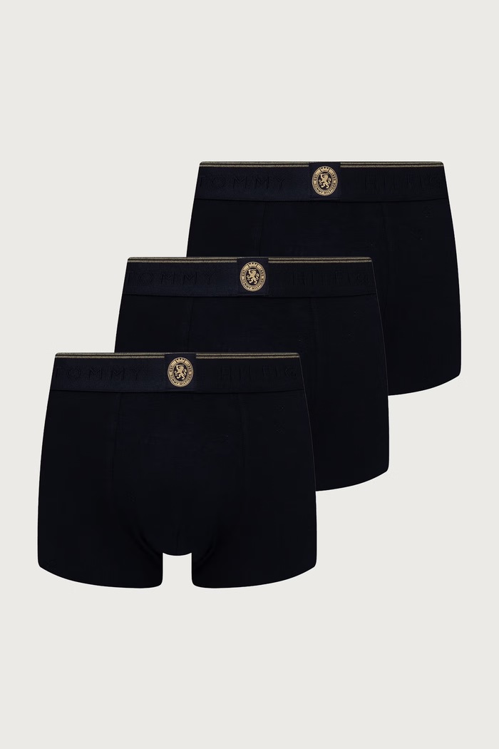 Tommy Hilfiger Bokserki dopasowane męskie bawełniane z elastanem 3-pack granatowy UM0UM03984
