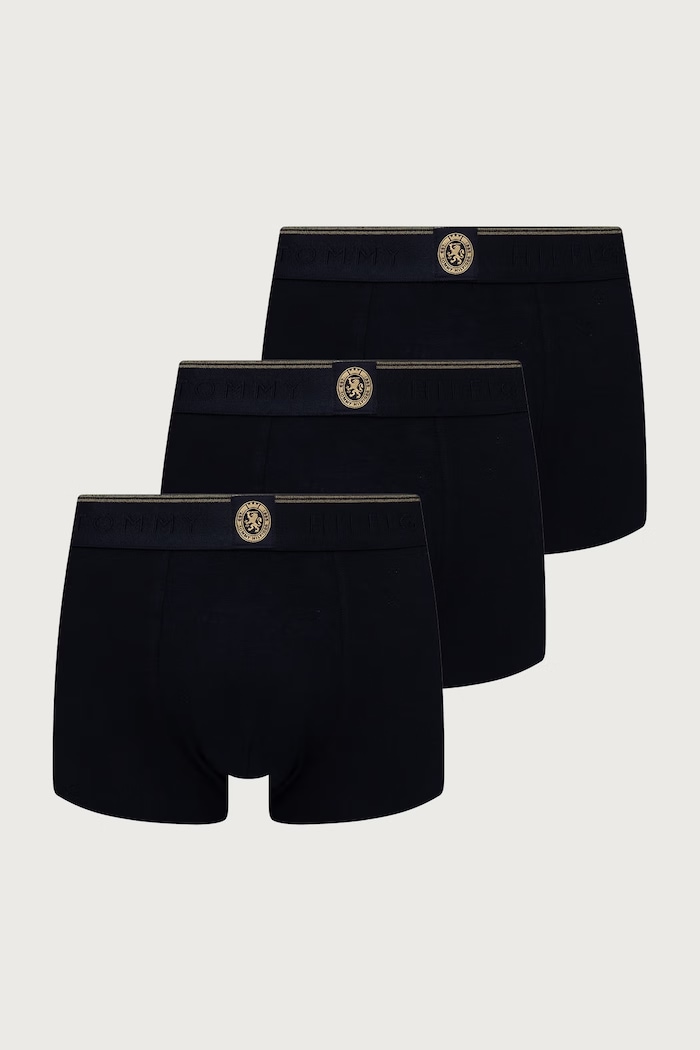 Tommy Hilfiger Bokserki dopasowane męskie bawełniane z elastanem 3-pack granatowy UM0UM03984