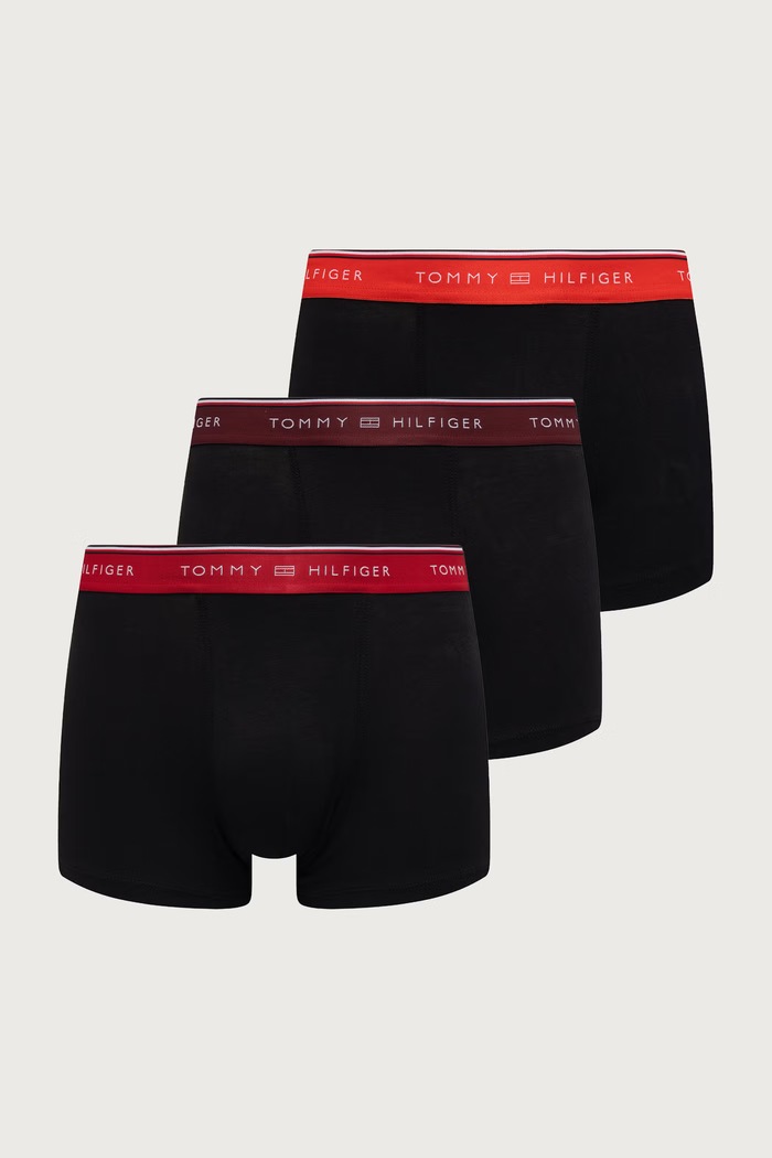 Tommy Hilfiger bokserki dopasowane męskie bawełniane z elastanem 3-pack czarny UM0UM03976