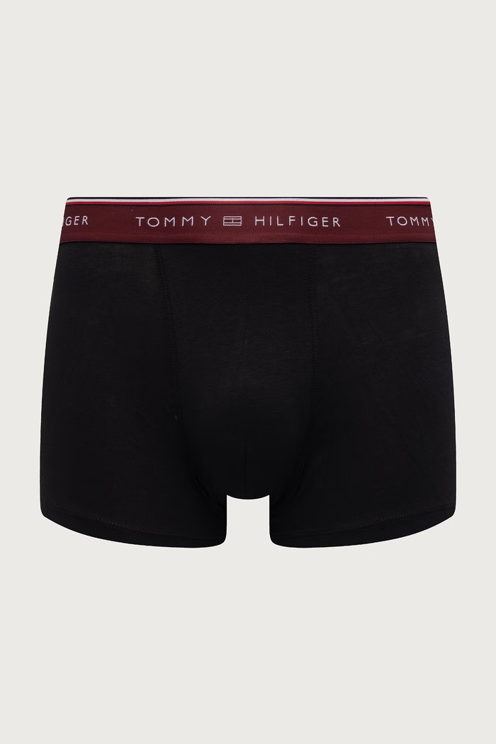 Odzież Tommy Hilfiger bokserki dopasowane męskie bawełniane z elastanem 3-pack UM0UM03976 czarny