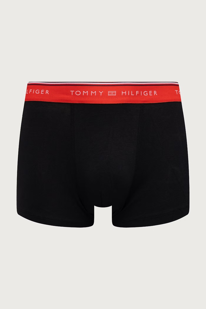 Tommy Hilfiger bokserki dopasowane męskie bawełniane z elastanem 3-pack czarny UM0UM03976