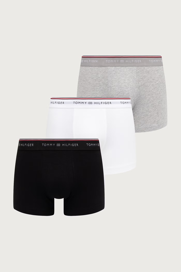 Tommy Hilfiger Bokserki dopasowane męskie bawełniane z elastanem biały UM0UM03974