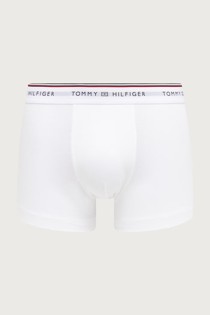 Odzież Tommy Hilfiger Bokserki dopasowane męskie bawełniane z elastanem UM0UM03974 biały
