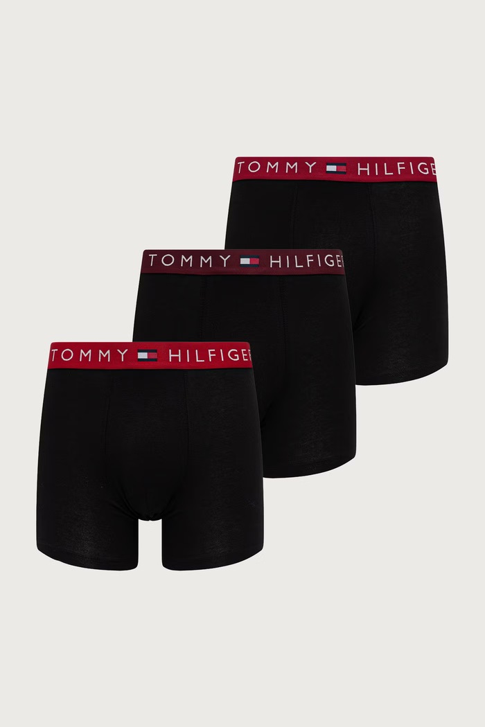 Tommy Hilfiger Uske bokserice za muškarce od pamuka s elastanom 3-pack crna UM0UM03969