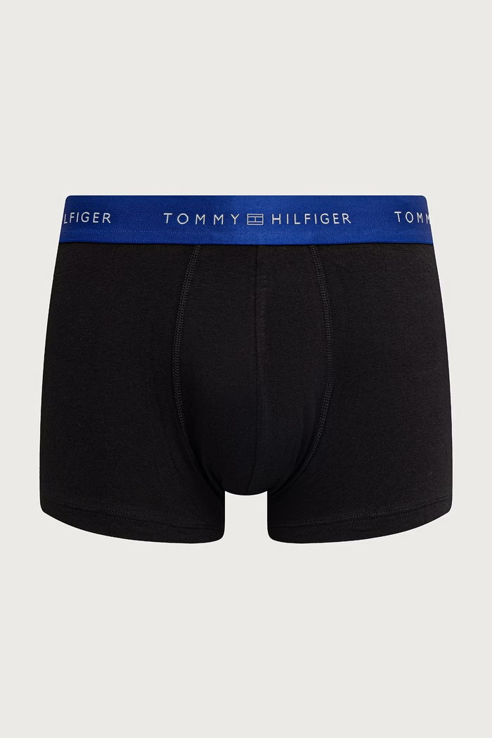 Priliehavé boxerky pánske bavlnené s elastanom 3-pak Tommy Hilfiger UM0UM03964 čierna