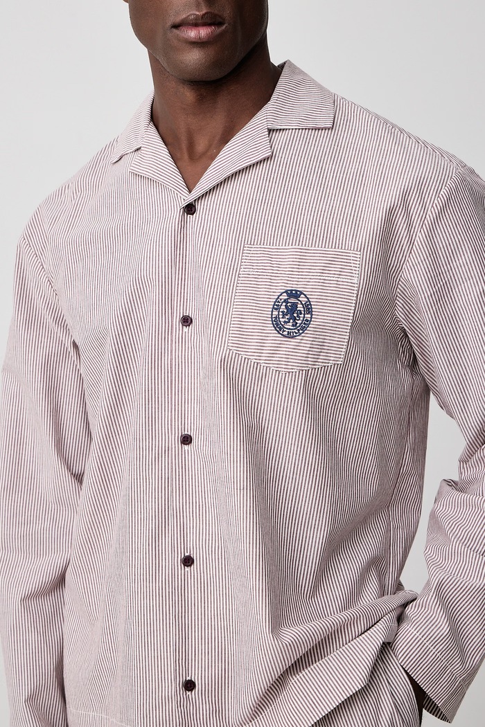 Dvojdielne pyžamo pánske bavlnené Tommy Hilfiger burgundské UM0UM04067