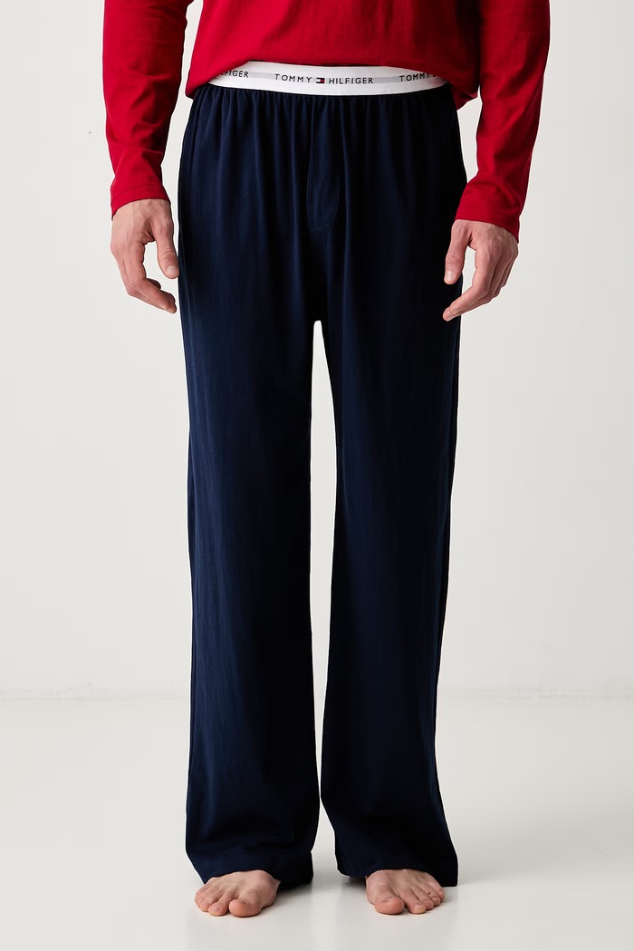 Abbigliamento Tommy Hilfiger pigiama a due parti da uomo in cotone UM0UM04047 rosso