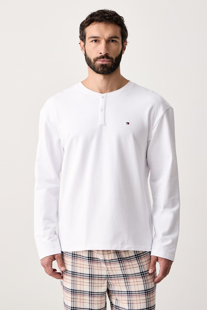 Дрехи Tommy Hilfiger Пижама от две части мъжка от памук UM0UM04020 бял