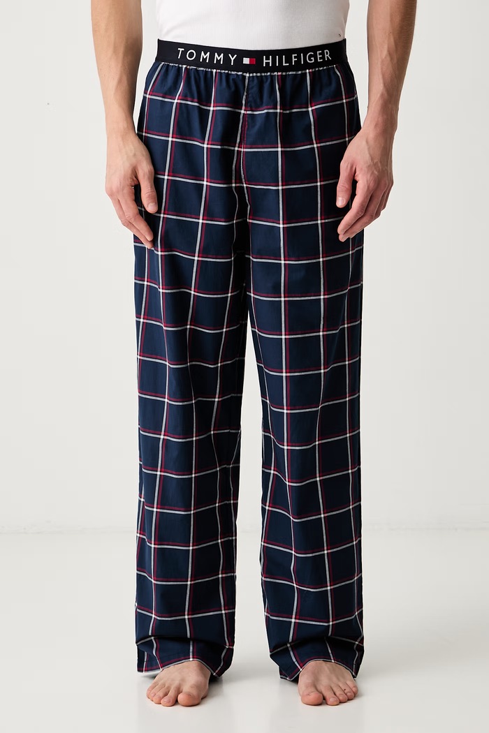 Tommy Hilfiger pantaloni da pigiama da uomo in cotone blu navy UM0UM04055