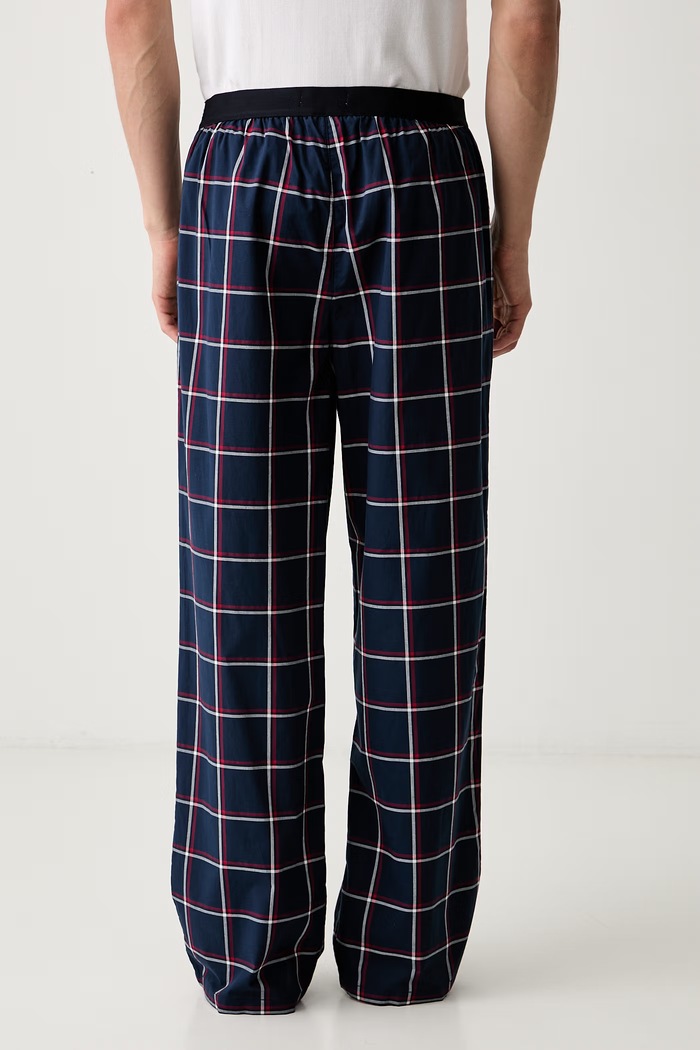 Tommy Hilfiger pantaloni da pigiama da uomo in cotone UM0UM04055 blu navy AW26