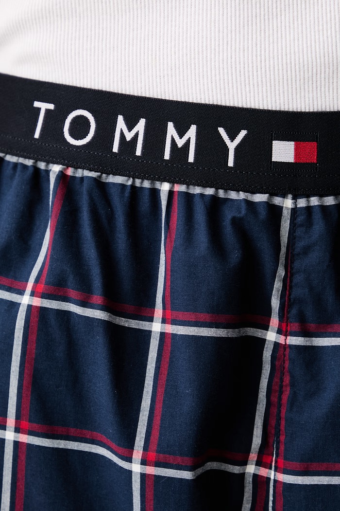 Abbigliamento Tommy Hilfiger pantaloni da pigiama da uomo in cotone UM0UM04055 blu navy