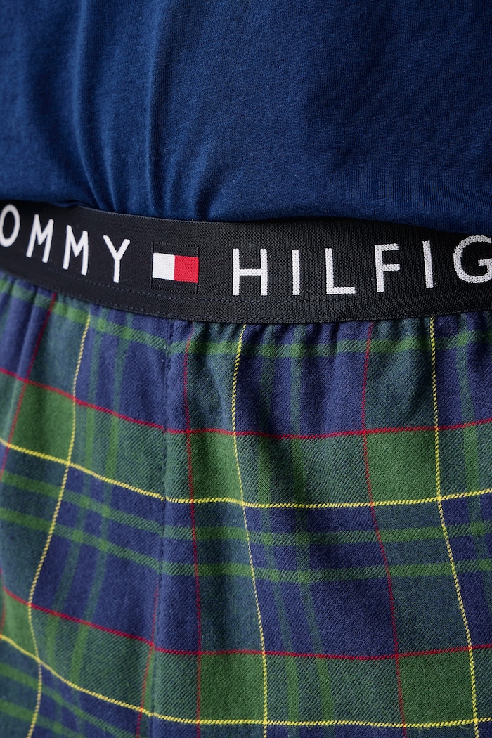 Spodnie piżamowe męskie bawełniane Tommy Hilfiger UM0UM04017 zielony