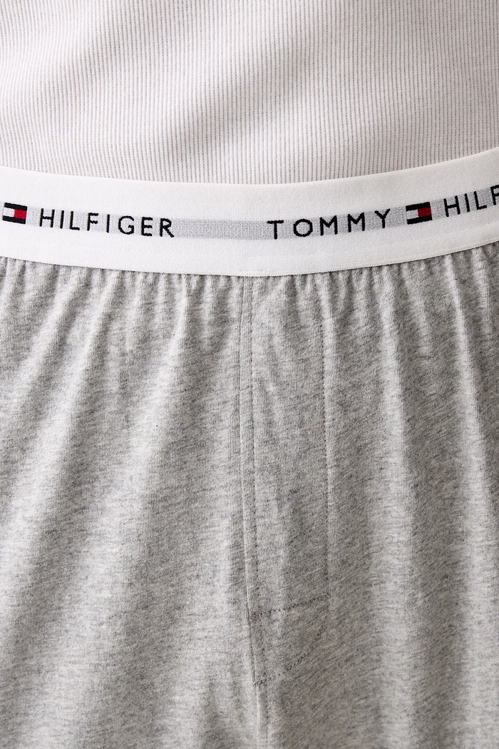 Donji dio pidžame za muškarce od pamuka Tommy Hilfiger UM0UM03996 siva