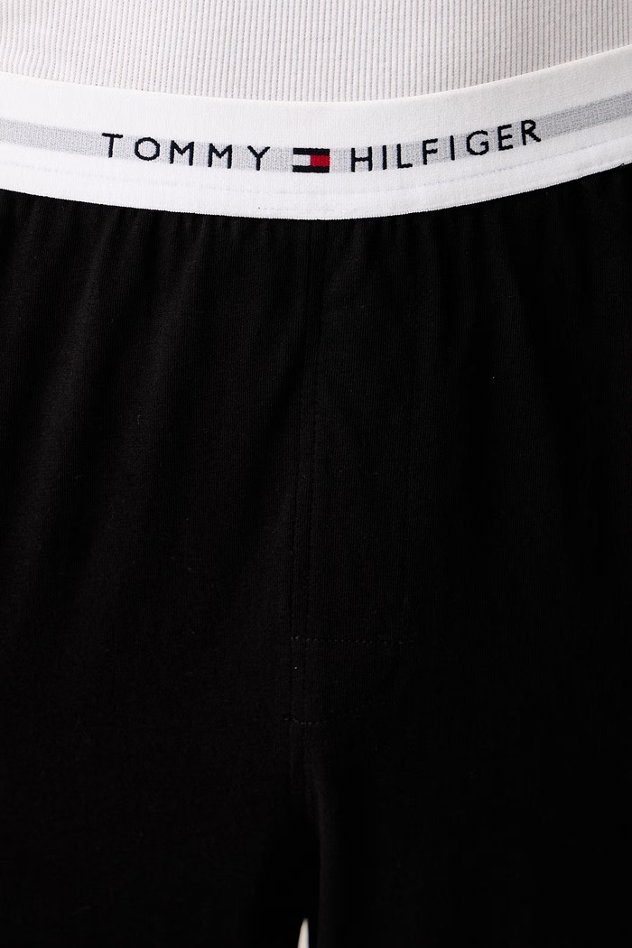 Donji dio pidžame za muškarce od pamuka Tommy Hilfiger UM0UM03996 crna