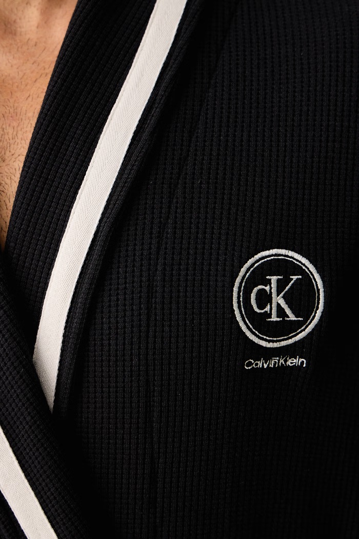 Odjeća Calvin Klein Underwear Kućni ogrtač za muškarce s pamukom LV00NM3063 crna