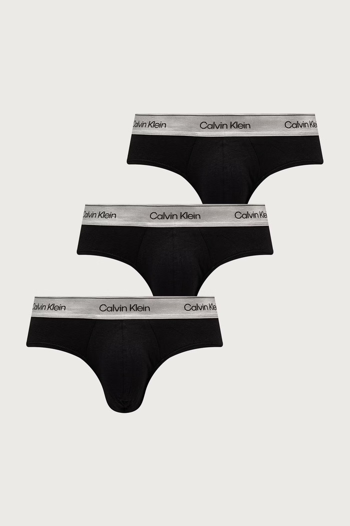 Calvin Klein Underwear Slipy męskie bawełniane z elastanem 3-pack czarny LV00NB4729