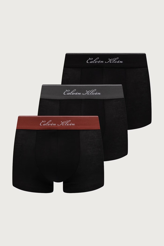 Calvin Klein Underwear Bokserki dopasowane męskie bawełniane z elastanem 3-pack czarny LV00NB4607
