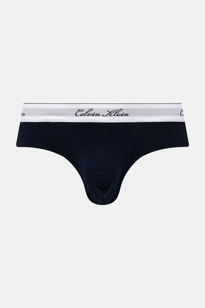 Calvin Klein Underwear slipy męskie z bawełną 3-pack LV00NB4606 szary AW26