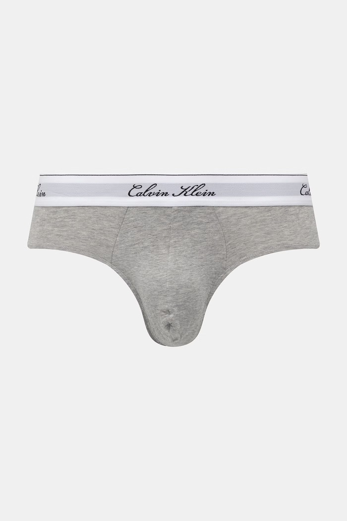 Calvin Klein Underwear slipy męskie z bawełną 3-pack szary LV00NB4606