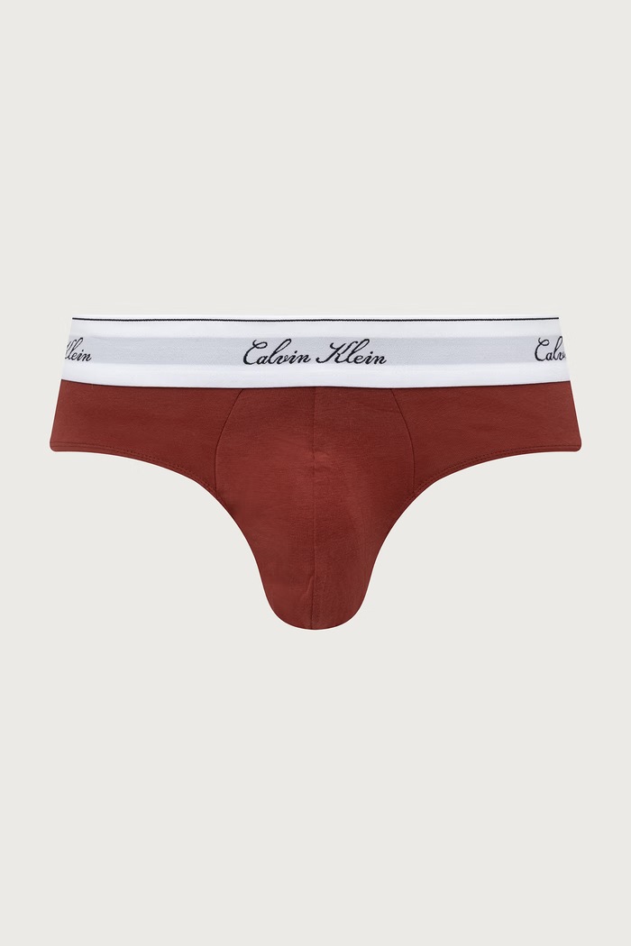 Odzież Calvin Klein Underwear Slipy męskie z bawełną 3-pack LV00NB4606 szary