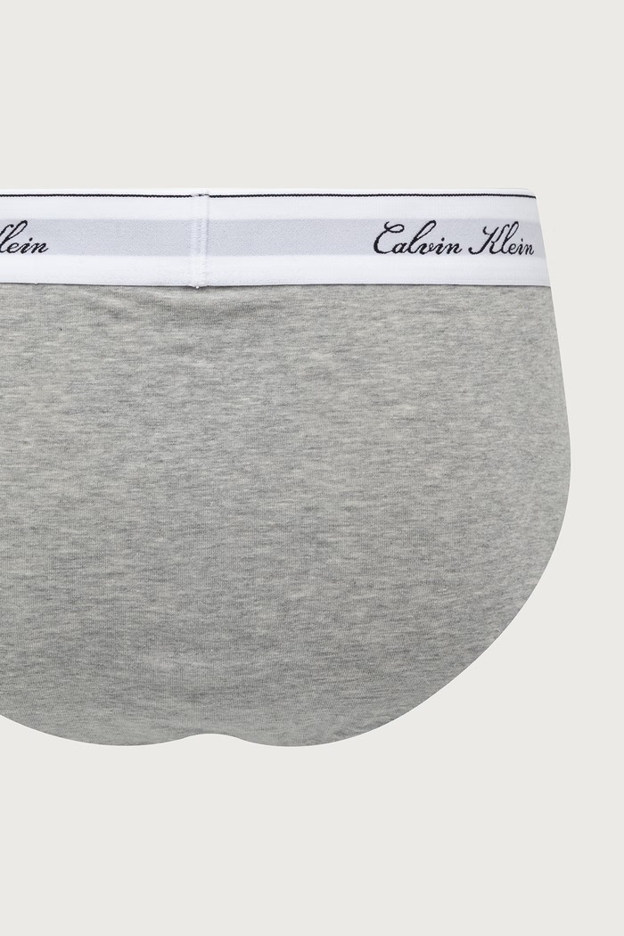 Slipy męskie z bawełną 3-pack Calvin Klein Underwear szary LV00NB4606