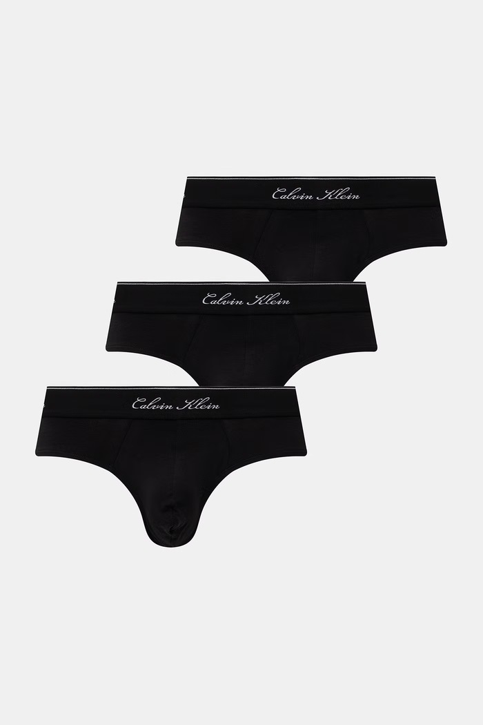 Calvin Klein Underwear slipy męskie z bawełną 3-pack czarny LV00NB4606