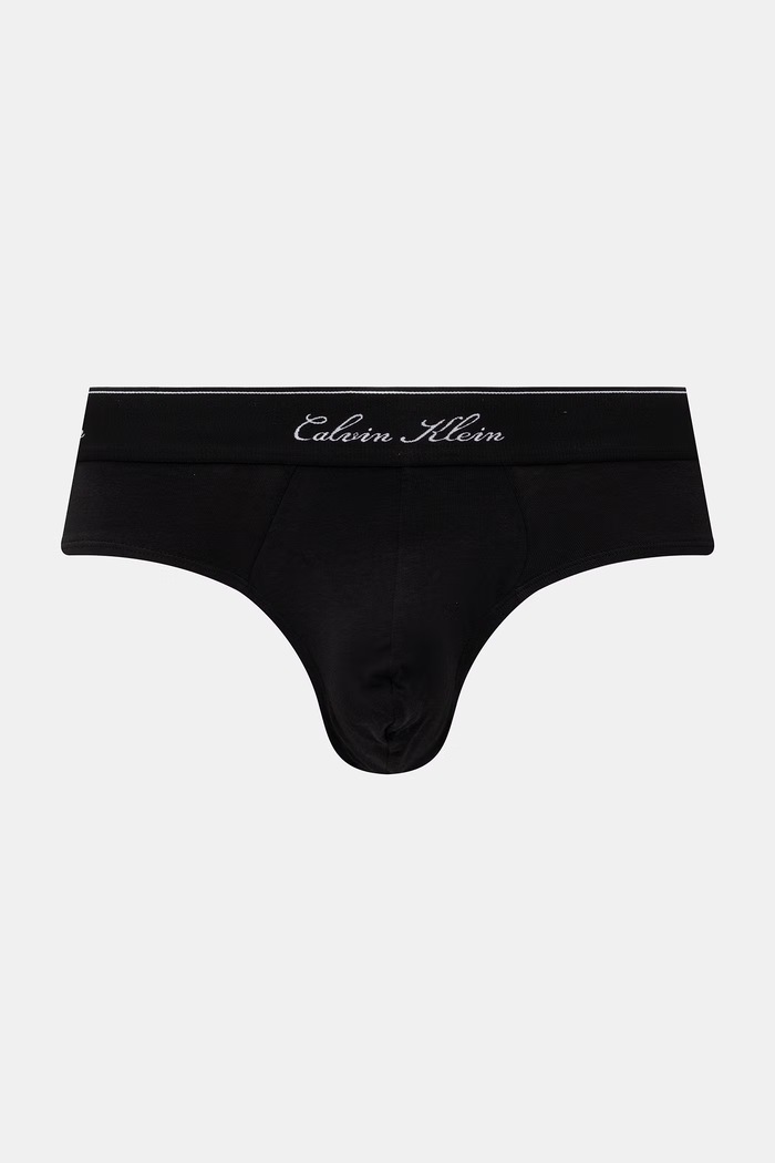 Calvin Klein Underwear slipy męskie z bawełną 3-pack LV00NB4606 czarny AW26