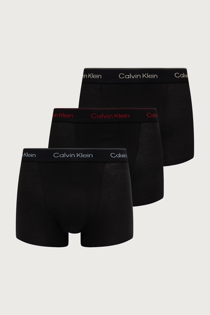 Calvin Klein Underwear Priliehavé boxerky pánske bavlnené s elastanom 3-pak čierna LV00NB4566