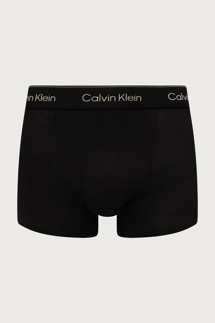 Priliehavé boxerky pánske bavlnené s elastanom 3-pak Calvin Klein Underwear LV00NB4566 čierna