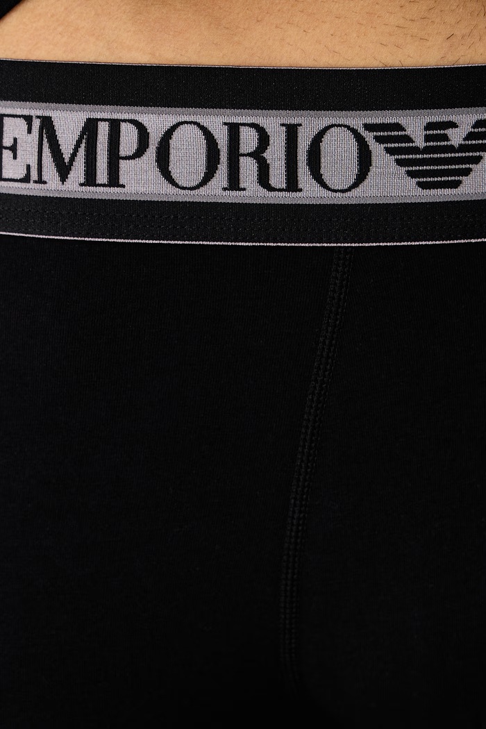 Piżama dwuczęściowa męska z bawełną Emporio Armani Underwear czarny EM000398.AF25026