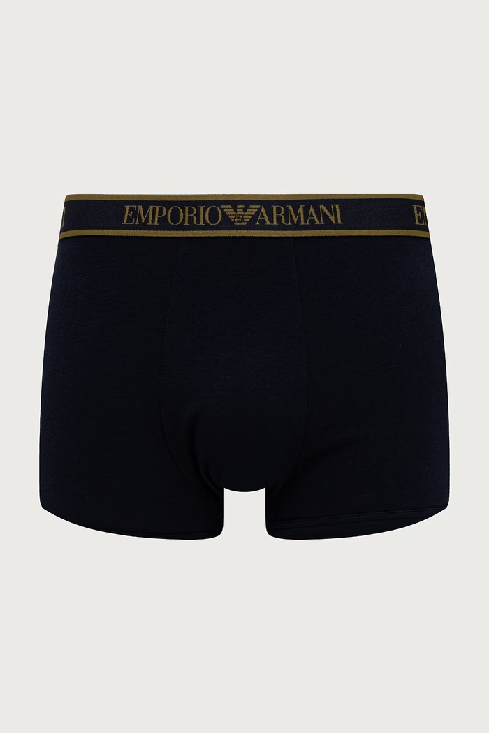 Bokserki męskie z bawełną 3-pack Emporio Armani Underwear EM000259.AF25019 granatowy